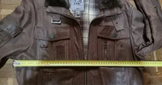 Cazadora Piel Mango Talla L