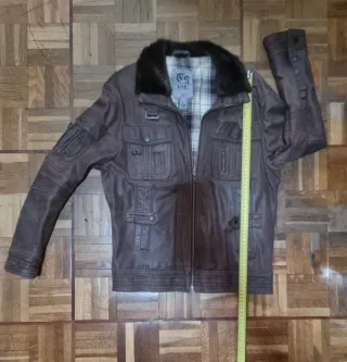 Cazadora Piel Mango Talla L