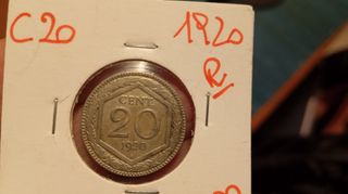 Raro 20 centesimi 1920 BB SPL