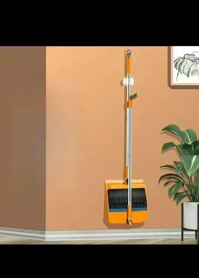 Escoba y recogedor plegable y giratorio, limpieza.