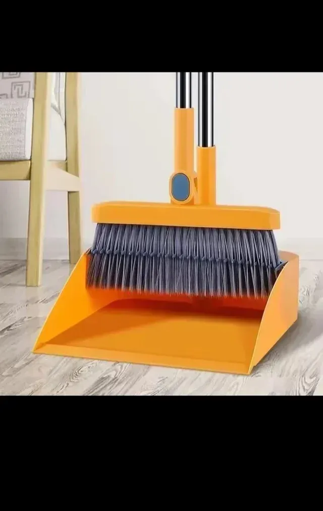 Escoba y recogedor plegable y giratorio, limpieza.