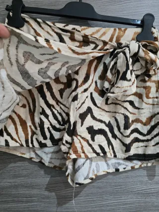 Falda pantalón estampado cebra