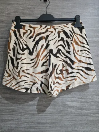 Falda pantalón estampado cebra