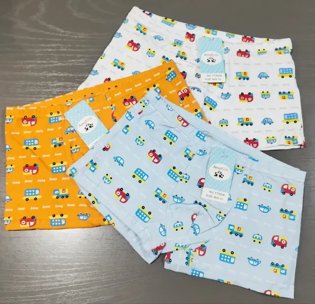 Lote 3 boxers infantiles AmyKids