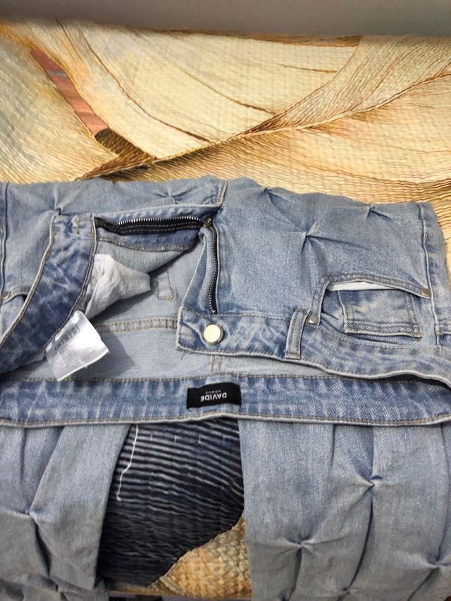 Jeans cargo blu