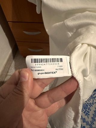 T-shirt Zara bianca uomo S