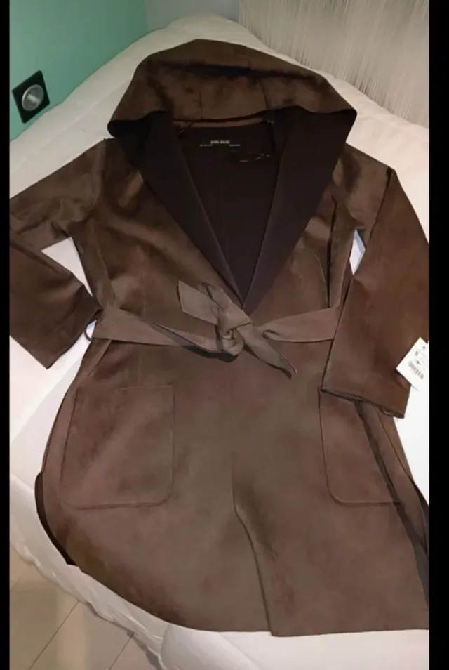 Abrigo Zara Marrón Talla M