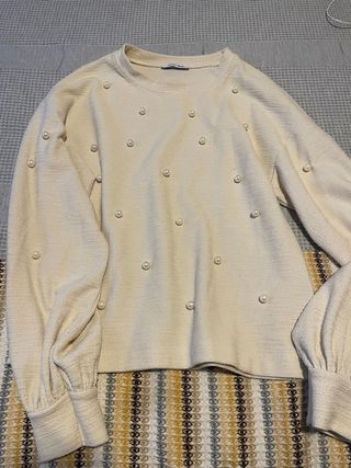 Jersey Zara perlas beige