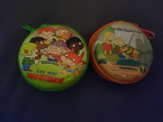 Carteras redondas hojalata cremallera