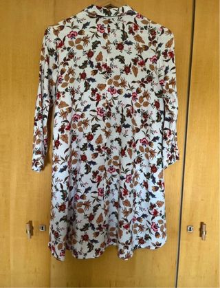 Camisa larga flores S
