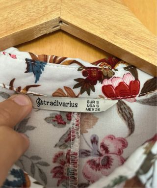 Camisa larga flores S