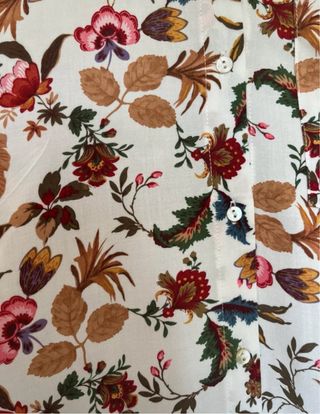 Camisa larga flores S