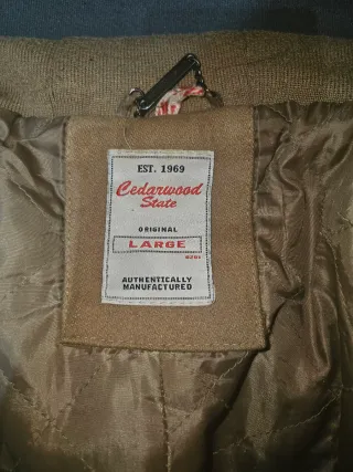 Abrigo de pana con gorro beige