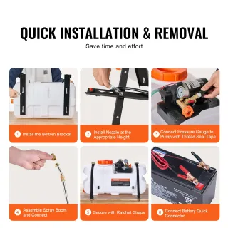 Spruzzatore per ATV UTV 60L Giardino Pompa 12V