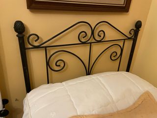 Cabecero y cama 90 cm metal forja
