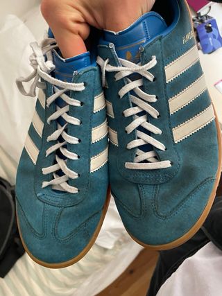 Adidas Hamburg Zapatillas Azul/Blanco talla 41 1/3