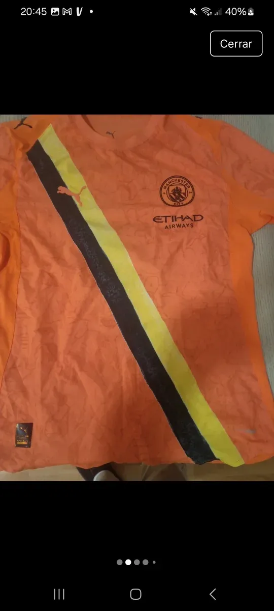 Camiseta Manchester City Oficial Puma Naranja