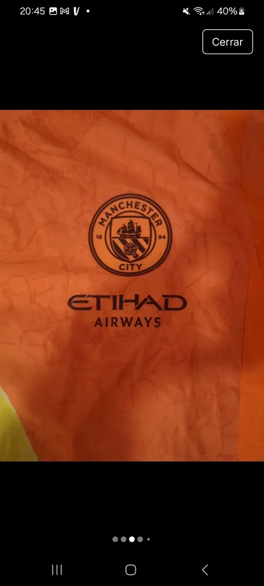 Camiseta Manchester City Oficial Puma Naranja