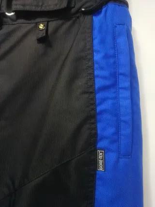 Traje de moto BMW azul y negro