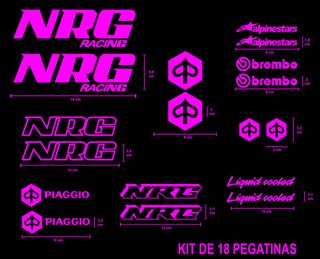 Kit 18 Pegatinas NRG DE PIAGGIO