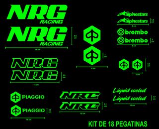 Kit 18 Pegatinas NRG DE PIAGGIO