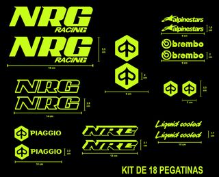 Kit 18 Pegatinas NRG DE PIAGGIO