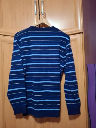 Jersey Rayas Azul y Blanco