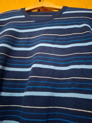 Jersey Rayas Azul y Blanco