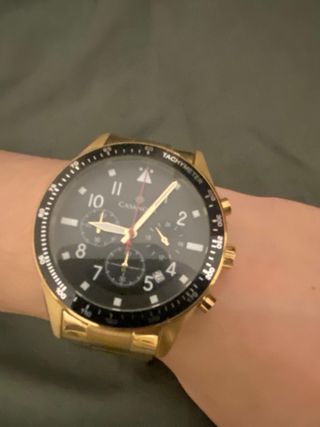 Reloj Casanova Dorado Acero Inoxidable Cronógrafo