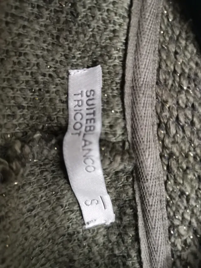 Chaqueta de punto verde militar