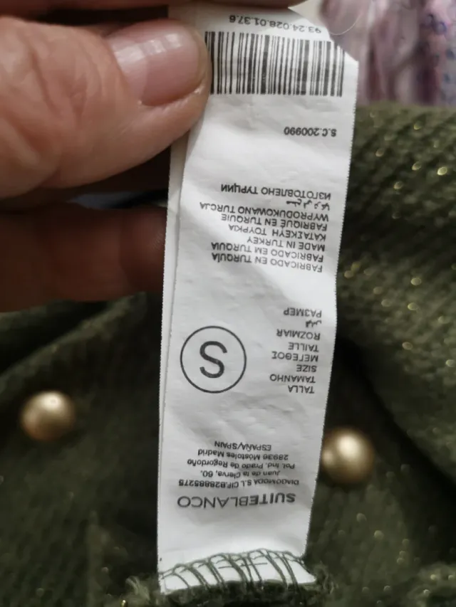 Chaqueta de punto verde militar