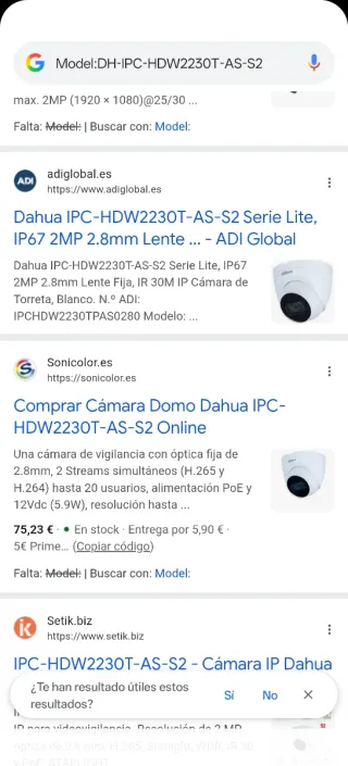 Cámara Dahua IPC-HDW2230T-AS-S2 IP