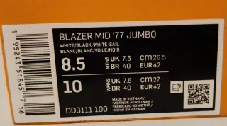 Zapatillas Nike Blazer Mid 77 Jumbo Talla 42