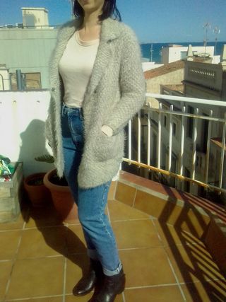 Chaqueta - abrigo It Hippie muy suave talla 38