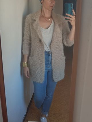 Chaqueta - abrigo It Hippie muy suave talla 38