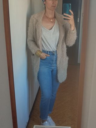 Chaqueta - abrigo It Hippie muy suave talla 38