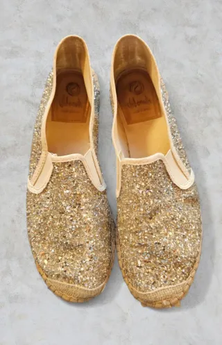 Scarpe donna glitter oro e argento