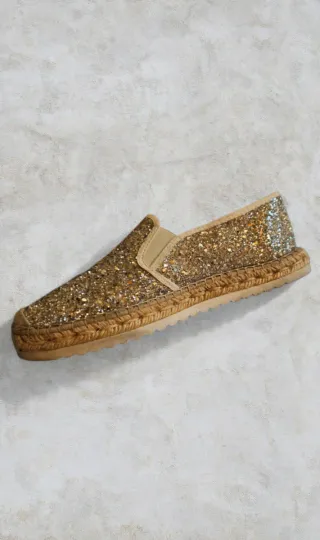 Scarpe donna glitter oro e argento