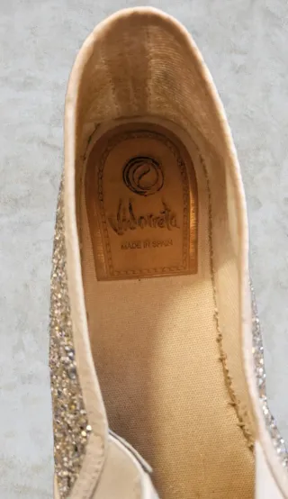 Scarpe donna glitter oro e argento