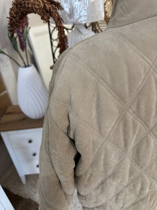 Abrigo acolchado vintage beige
