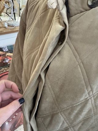 Abrigo acolchado vintage beige