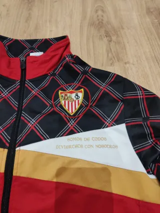 Sudadera Sevilla Joma Rojo y Negro. Vintage