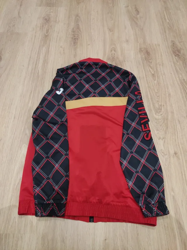 Sudadera Sevilla Joma Rojo y Negro. Vintage