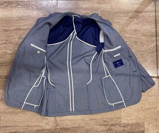 Americana casual Álvarez Moreno azul/blanco