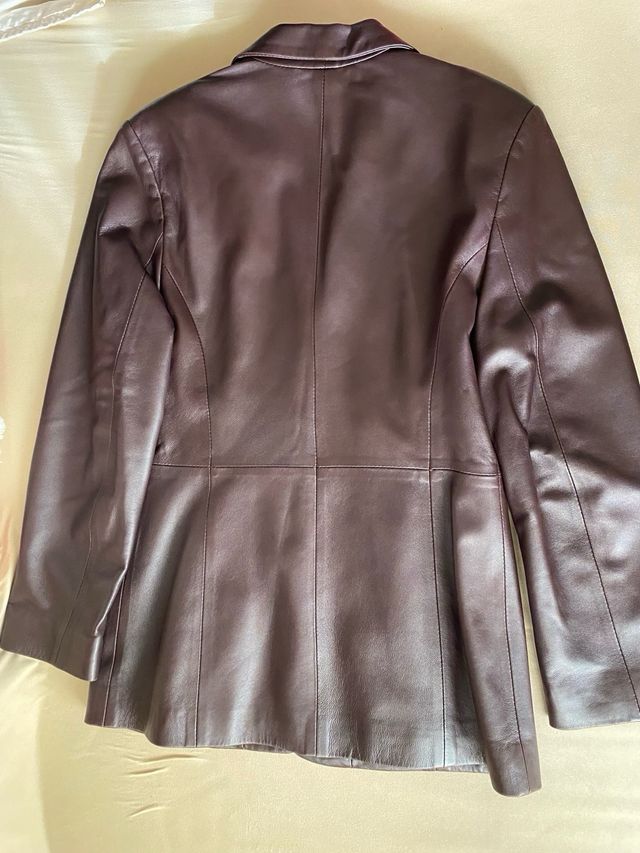 Chaqueta cuero marrón talla S