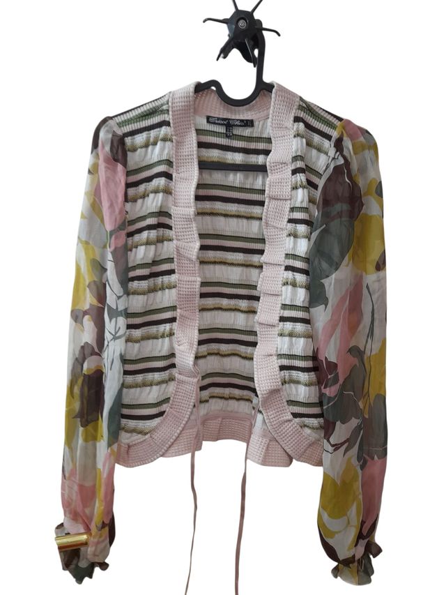 Cazadora seda y algodón multicolor