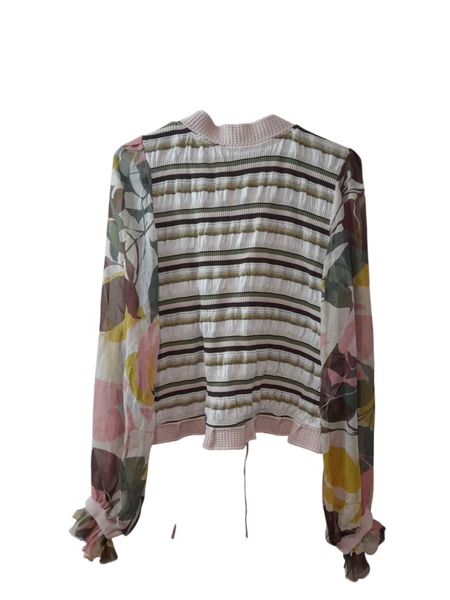 Cazadora seda y algodón multicolor