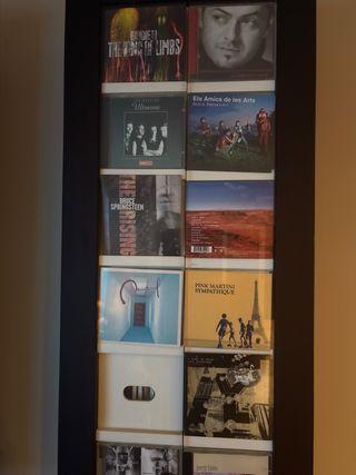 2 Estanterías CD Madera Negra incluye 400cd varied