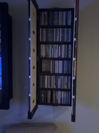 2 Estanterías CD Madera Negra incluye 400cd varied