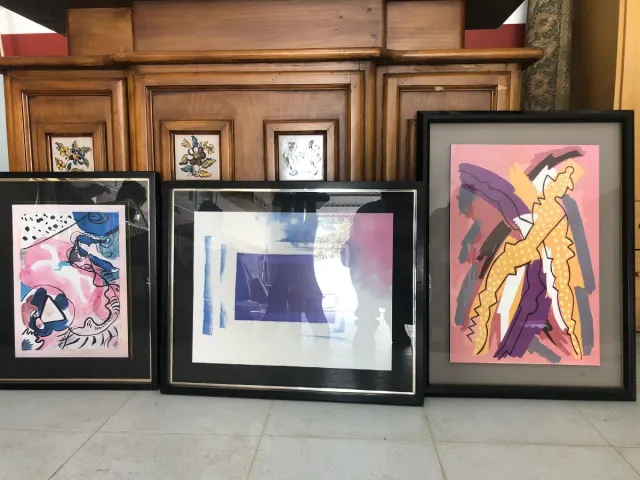 Lote 3 Cuadros Abstractos